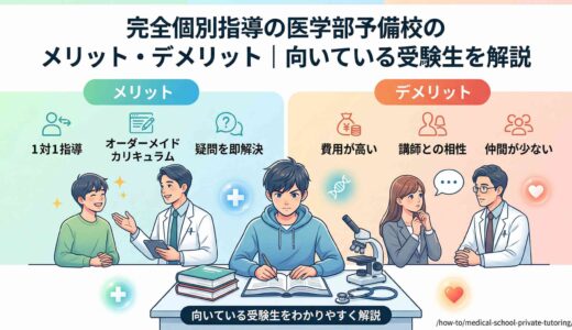 完全個別指導の医学部予備校のメリット・デメリット｜向いている受験生を解説