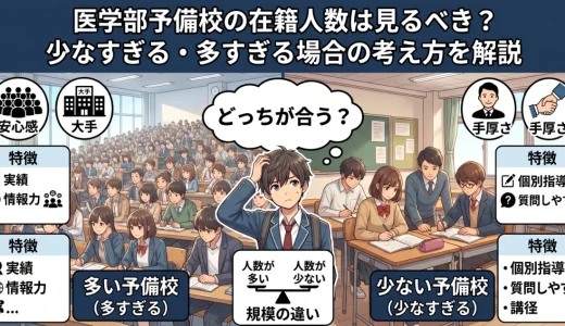 医学部予備校の在籍人数は見るべき？少なすぎる・多すぎる場合の考え方を解説
