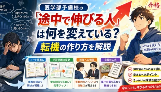 医学部予備校の「途中で伸びる人」は何を変えている？転機の作り方を解説