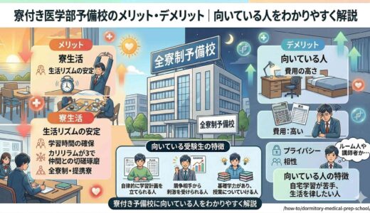 寮付き医学部予備校のメリット・デメリット｜向いている人をわかりやすく解説