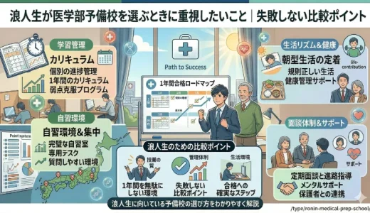 浪人生が医学部予備校を選ぶときに重視したいこと｜失敗しない比較ポイント