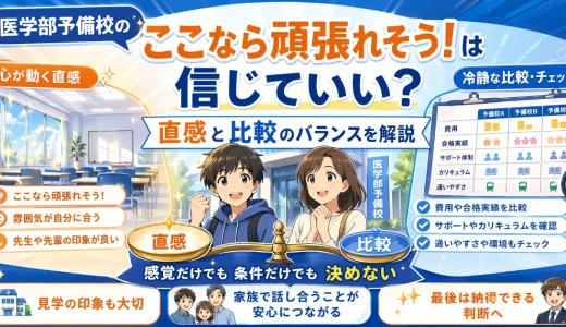 医学部予備校の「ここなら頑張れそう」は信じていい？直感と比較のバランスを解説