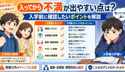 医学部予備校の「途中で不満が出るポイント」はどこ？入学前に確認したい点を解説
