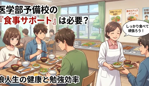 医学部予備校の食事サポートは必要？浪人生の勉強効率との関係を解説