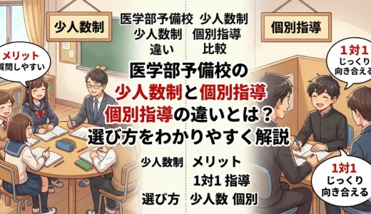 医学部予備校の少人数制と個別指導の違いとは？選び方をわかりやすく解説