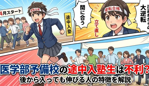 医学部予備校の途中入塾生は不利？後から入っても伸びる人の特徴を解説