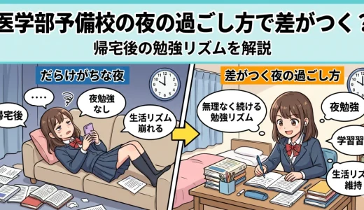 医学部予備校の夜の過ごし方で差がつく？帰宅後の勉強リズムを解説