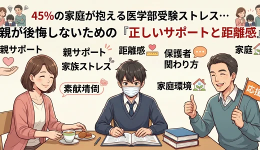 45%の家庭が抱える医学部受験ストレス…親が後悔しないための「正しいサポートと距離感」