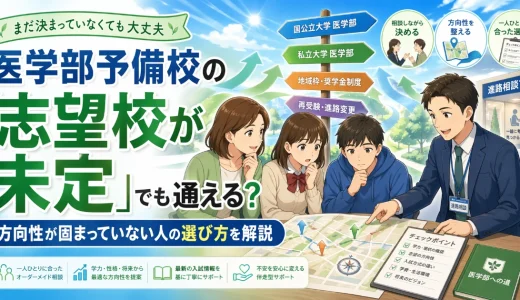 医学部予備校の「志望校が未定」でも通える？方向性が固まっていない人の選び方を解説