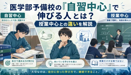 医学部予備校の「自習中心」で伸びる人とは？授業中心との違いを解説
