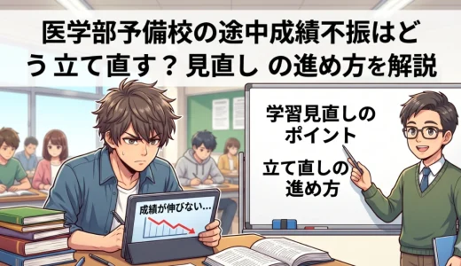 医学部予備校の途中成績不振はどう立て直す？見直しの進め方を解説