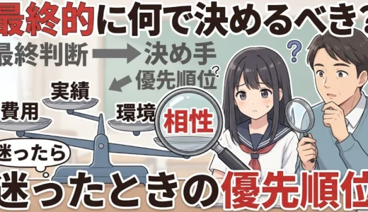 医学部予備校は最終的に何で決めるべき？迷ったときの優先順位を解説