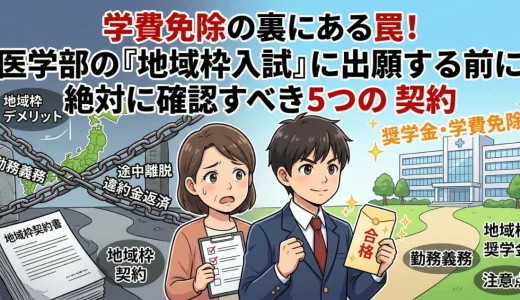 学費免除の裏にある罠！医学部の「地域枠入試」に出願する前に絶対に確認すべき5つの契約
