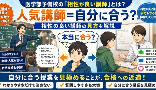 医学部予備校の「相性が良い講師」とは？人気講師が合うとは限らない理由を解説