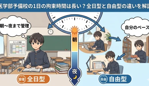医学部予備校の1日の拘束時間は長い？全日型と自由型の違いを解説