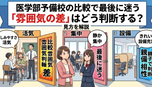医学部予備校の比較で最後に迷う「雰囲気の差」はどう判断する？見方を解説