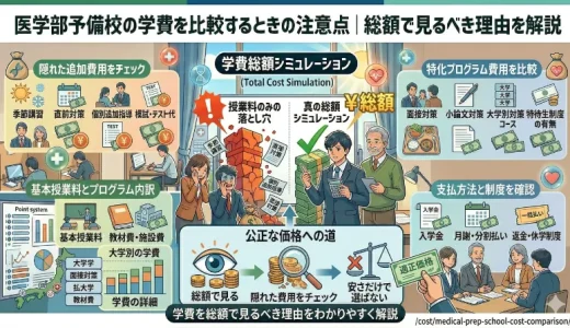医学部予備校の学費を比較するときの注意点｜総額で見るべき理由を解説