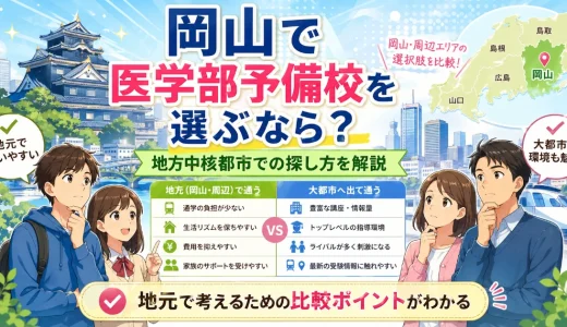 岡山の医学部予備校を選ぶなら？地方中核都市での探し方を解説