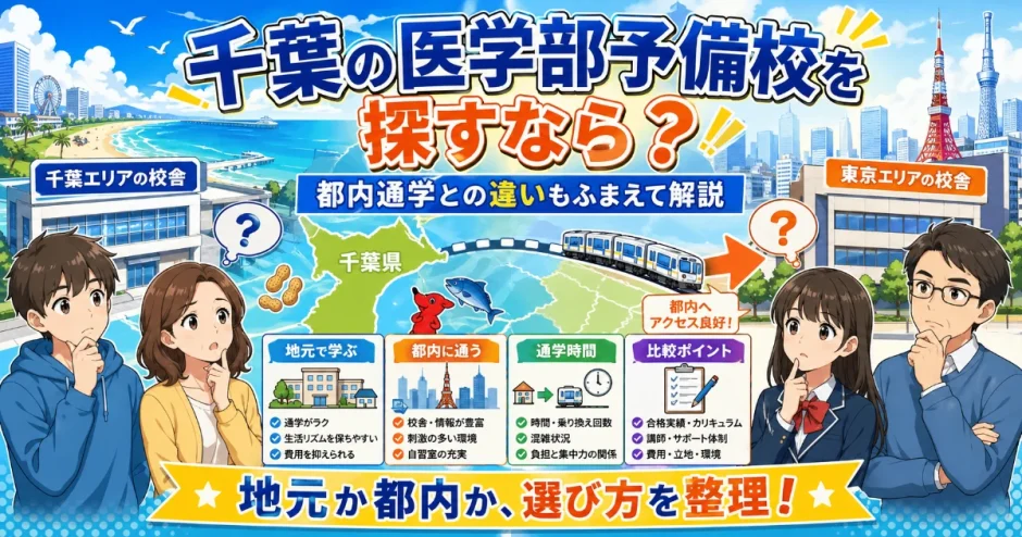 千葉の医学部予備校を探すなら？都内通学との違いもふまえて解説