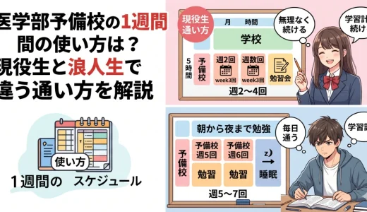 医学部予備校の1週間の使い方は？現役生と浪人生で違う通い方を解説