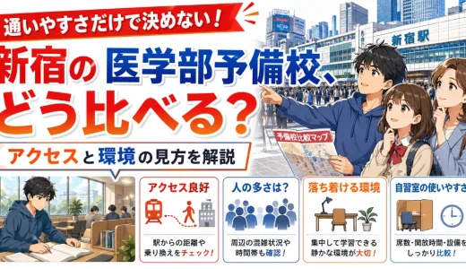 新宿の医学部予備校を比較するポイントは？アクセスと環境の見方を解説