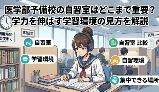 医学部予備校の自習室はどこまで重要？学力を伸ばす学習環境の見方を解説
