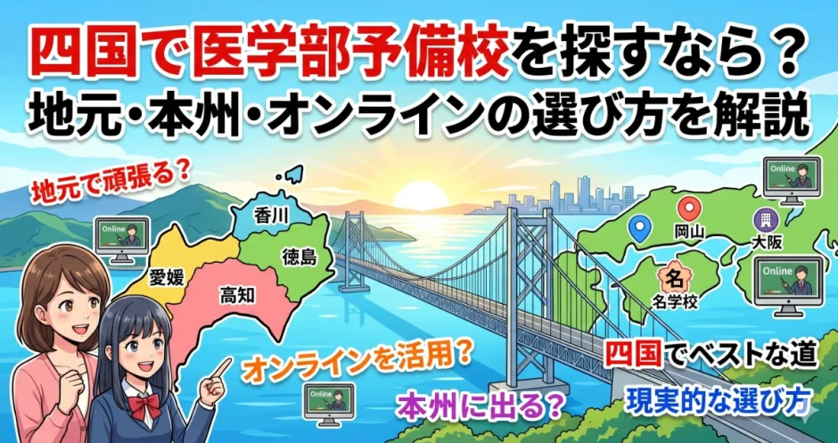 四国で医学部予備校を探すなら？地元・本州・オンラインの選び方を解説