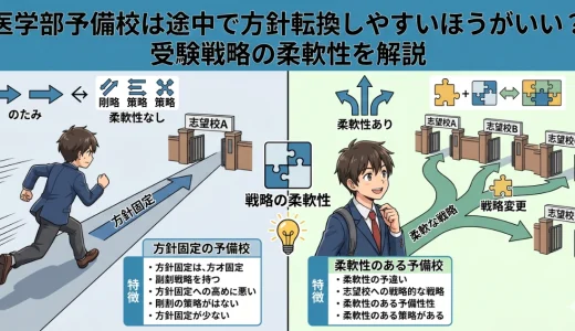 医学部予備校は途中で方針転換しやすいほうがいい？受験戦略の柔軟性を解説