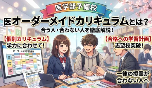 医学部予備校のオーダーメイドカリキュラムとは？合う人・合わない人を解説