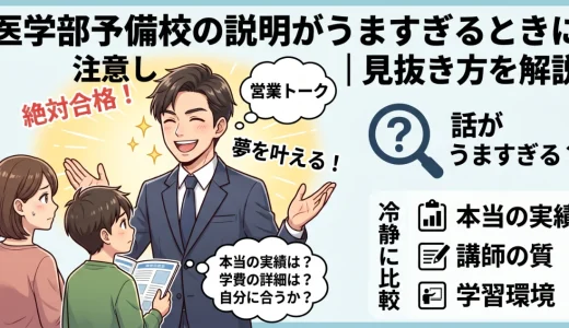 医学部予備校の説明がうますぎるときに注意したいこと｜見抜き方を解説