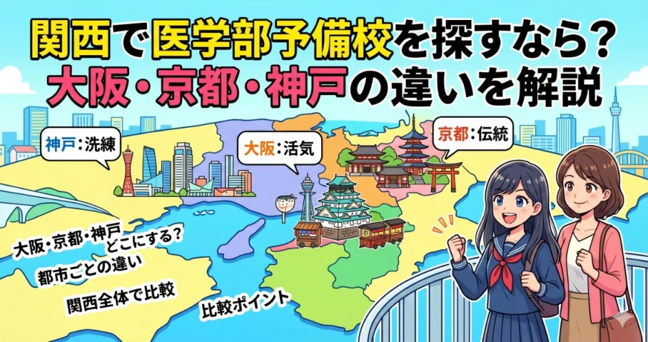 関西で医学部予備校を探すなら？大阪・京都・神戸の違いを解説
