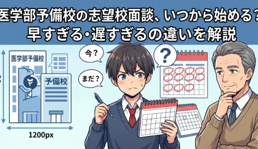医学部予備校の志望校面談はいつから必要？早すぎる・遅すぎるの違いを解説