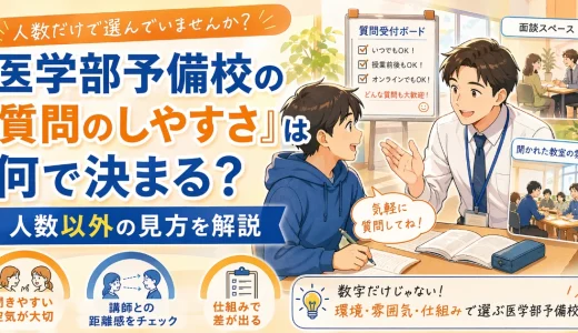 医学部予備校の「質問のしやすさ」は何で決まる？人数以外の見方を解説