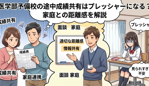 医学部予備校の途中成績共有はプレッシャーになる？家庭との距離感を解説
