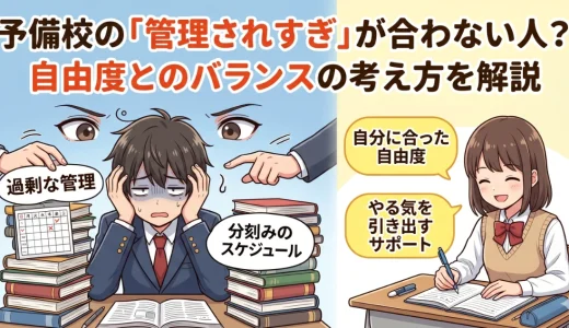 医学部予備校の「管理されすぎ」が合わない人とは？自由度とのバランスを解説