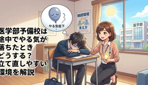 医学部予備校は途中でやる気が落ちたときどうする？立て直しやすい環境を解説