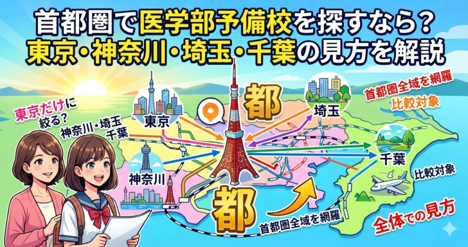 首都圏で医学部予備校を探すなら？東京・神奈川・埼玉・千葉の見方を解説