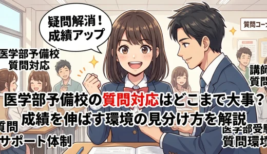医学部予備校の質問対応はどこまで大事？成績を伸ばす環境の見分け方を解説