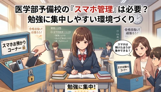 医学部予備校のスマホ管理は必要？勉強に集中しやすい環境づくりを解説