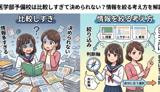 医学部予備校は比較しすぎても決められない？情報を絞る考え方を解説