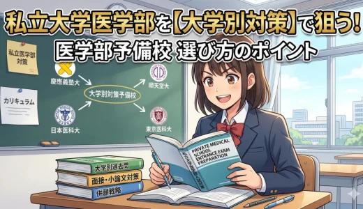 私立大学医学部を目指す人に合う予備校とは？大学別対策の重要性を解説