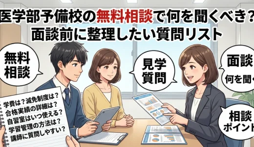 医学部予備校の無料相談で何を聞くべき？面談前に整理したい質問リスト