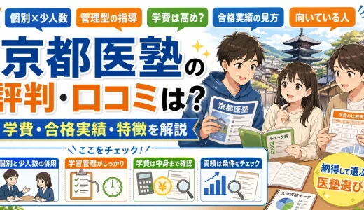 【医学部予備校】京都医塾の評判・口コミは？学費・合格実績・特徴を解説