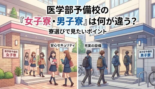 医学部予備校の女子寮・男子寮は何が違う？寮選びで見たいポイントを解説