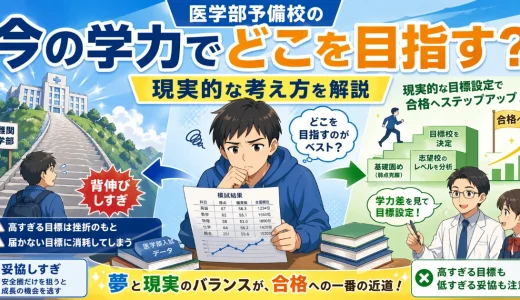 医学部予備校の「今の学力でどこを目指すか」はどう決める？現実的な考え方を解説