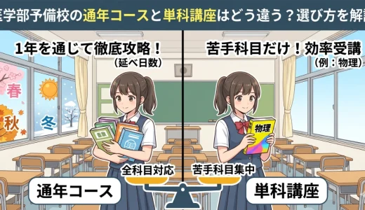 医学部予備校の通年コースと単科講座はどう違う？選び方を解説