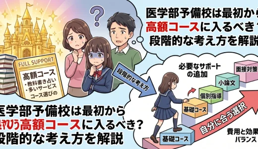 医学部予備校は最初から高額コースに入るべき？段階的な考え方を解説