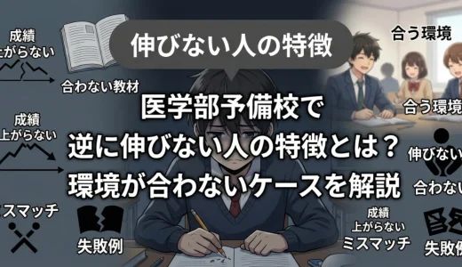 医学部予備校で逆に伸びない人の特徴とは？環境が合わないケースを解説