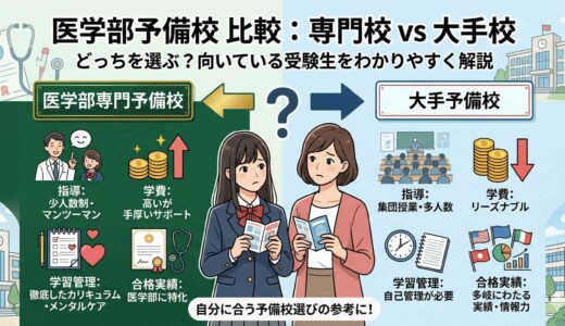 医学部専門予備校と大手予備校の違いとは？向いている受験生をわかりやすく解説
