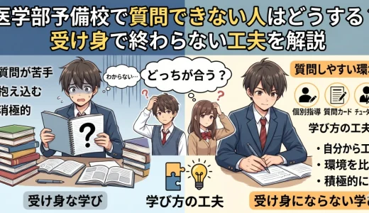 医学部予備校で質問できない人はどうする？受け身で終わらない工夫を解説
